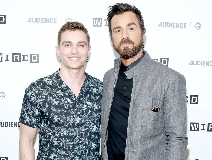 Dave Franco and Justin Theroux of 'Lego Ninjago' at 2017 WIRED Cafe at Comic Con, presented by AT&T Audience Network on July 20, 2017 in San Diego, California.