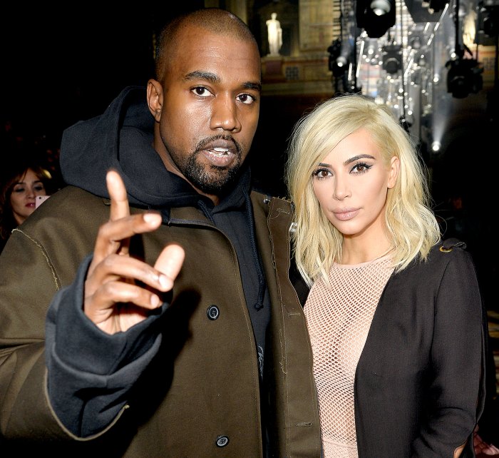 Kanye West and Kim Kardashian attend the Lanvin show as part of the Paris Fashion Week Womenswear Fall/Winter 2015/2016 on March 5, 2015 in Paris, France.