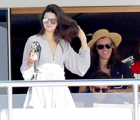 Harry Styles and Kendall Jenner enjoy lunch with Ellen DeGeneres aboard a private yacht in St Bart's.