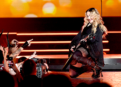 Madonna kneeling