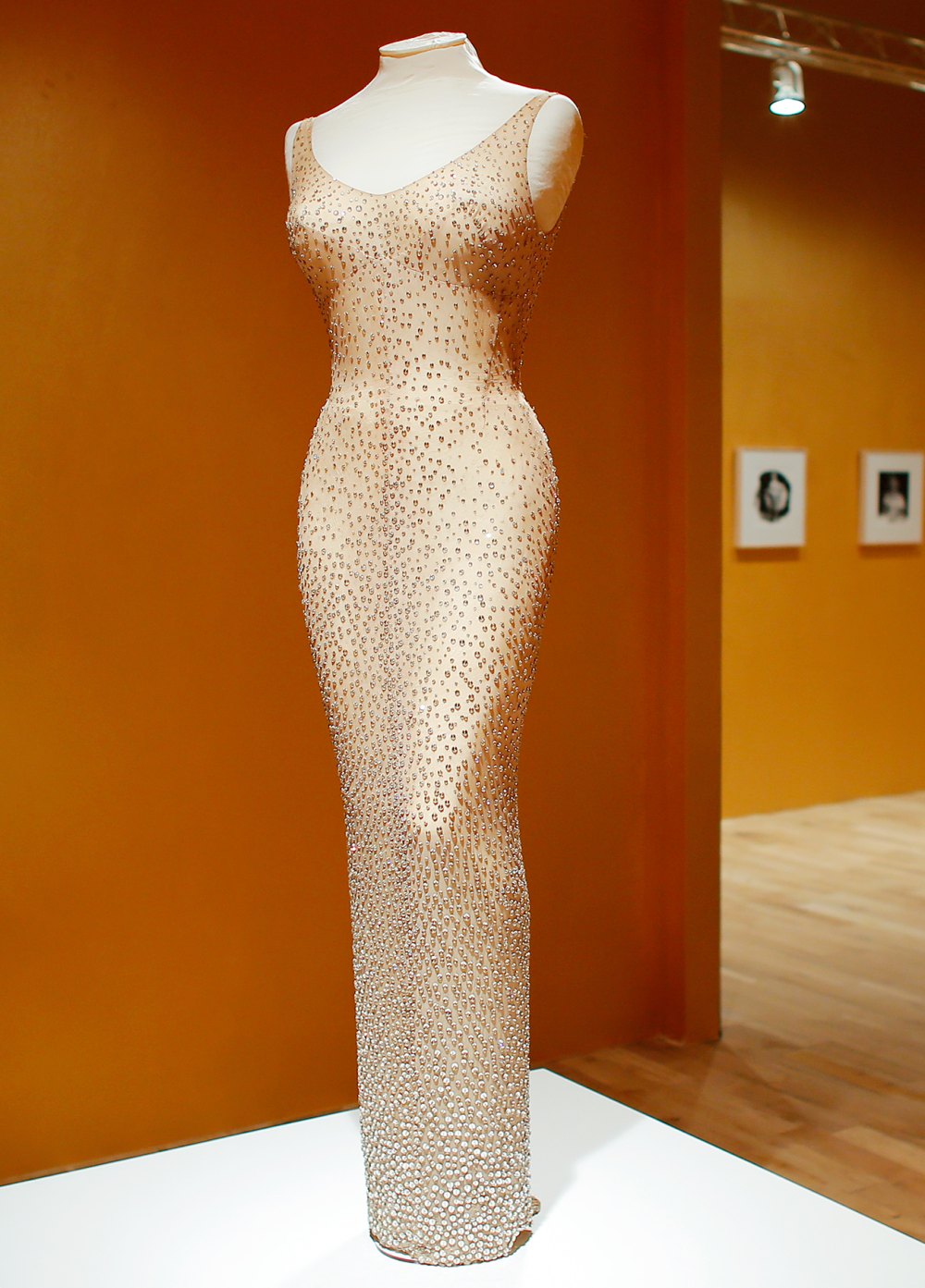 The dress on display, a testament to its lasting legacy