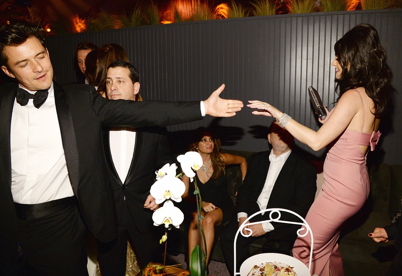 Katy Perry, Orlando Bloom Flirt at Golden Globes 2016 Party