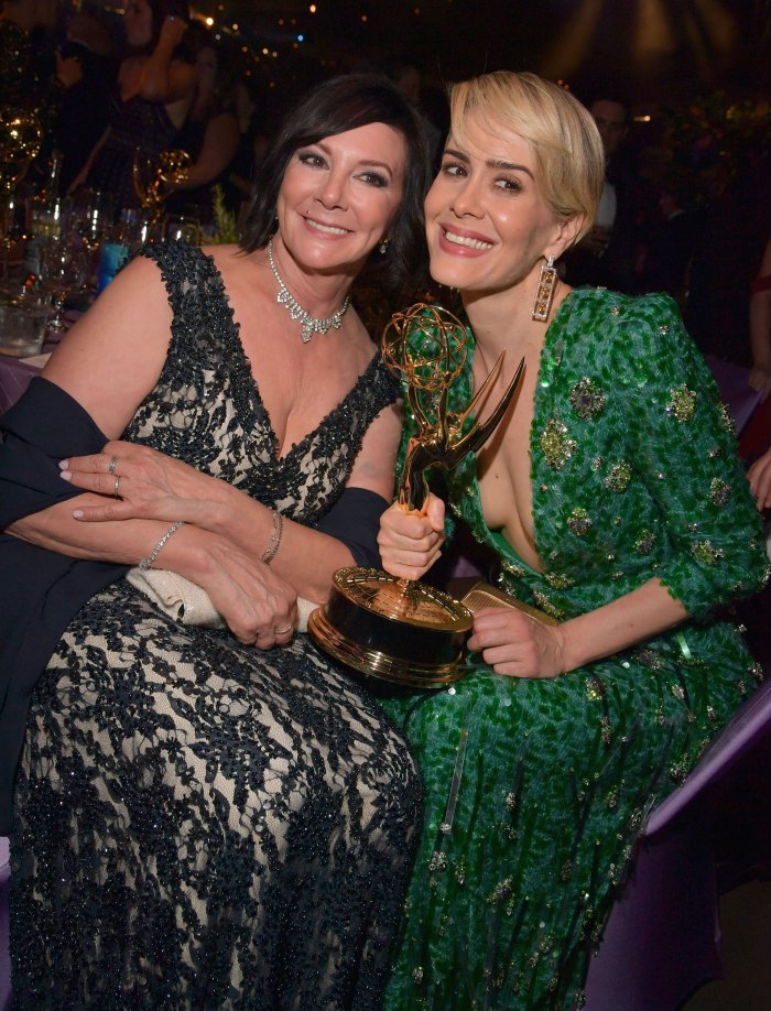 Sarah Paulson and attorney Marcia Clark attend the 68th annual Primetime Emmy Awards Governors Ball at Microsoft Theater on Sept. 18, 2016, in Los Angeles.
