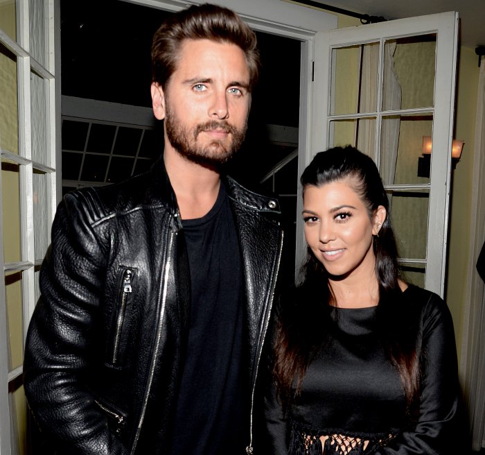 Scott Disick and Kourtney Kardashian attend Opening Ceremony and Calvin Klein Jeans' celebration launch of the #mycalvins Denim Series with special guest Kendall Jenner at Chateau Marmont on April 23.