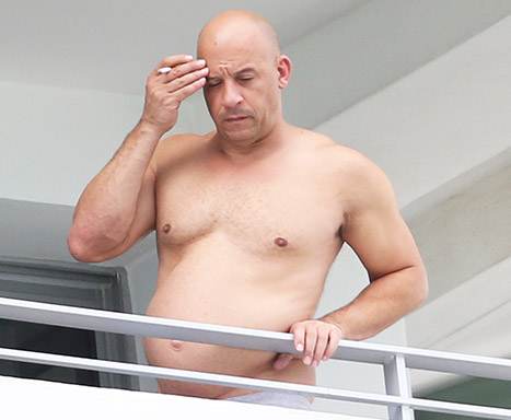 Vin Diesel shirtless