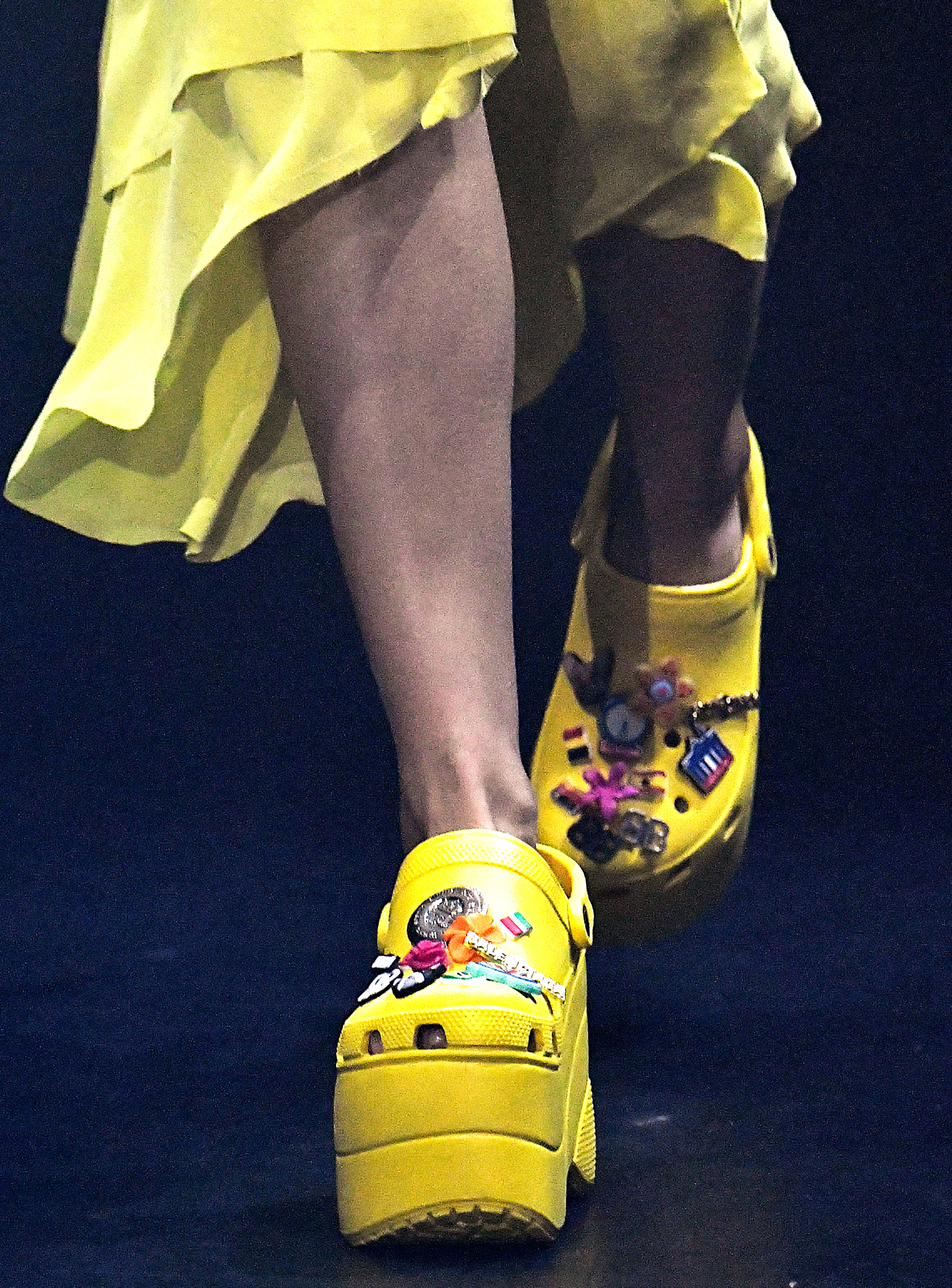 balenciaga platform clogs