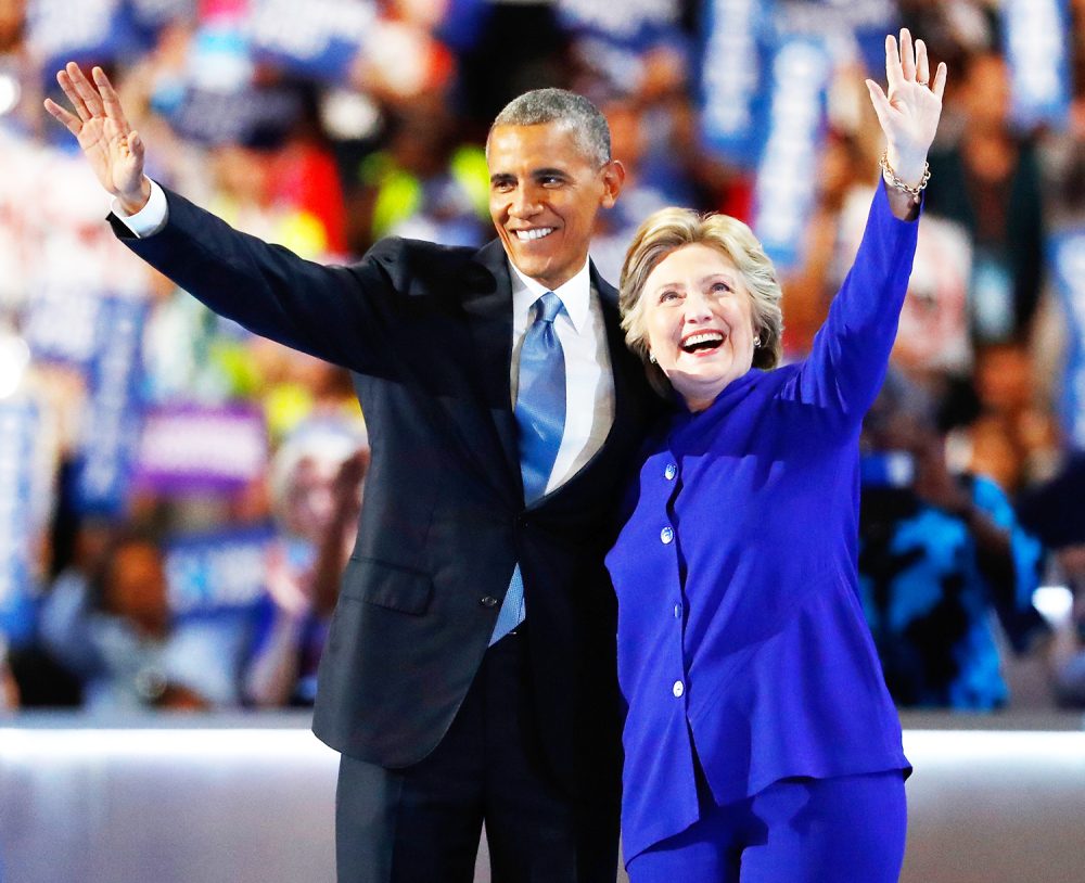 President Barack Obama and Hillary Clinton