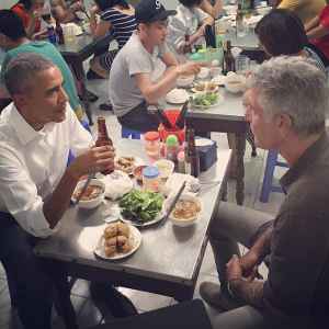 Barack Obama and Anthony Bourdain