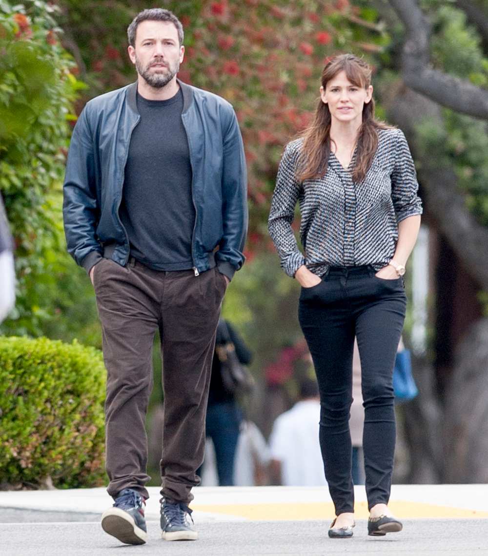 Ben Affleck and Jennifer Garner are seen in Brentwood on April 24, 2015 in Los Angeles, California.