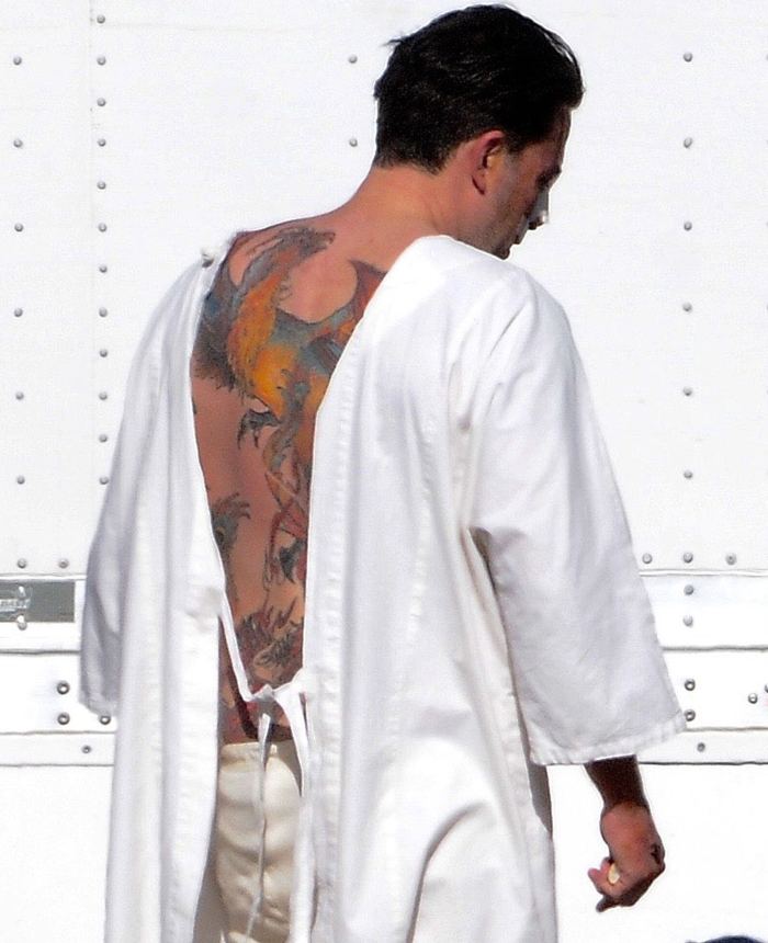 Ben Affleck back tattoo