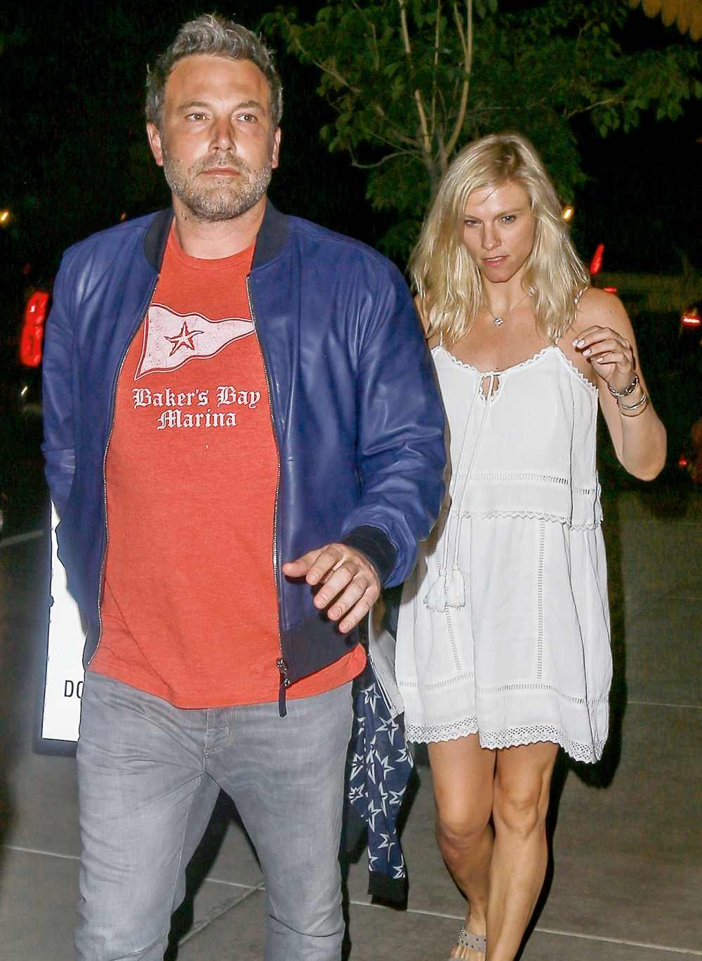 Ben Affleck and Lindsay Shookus go to dinner at Pizzeria Mozza in Los Angeles on August 1, 2017.