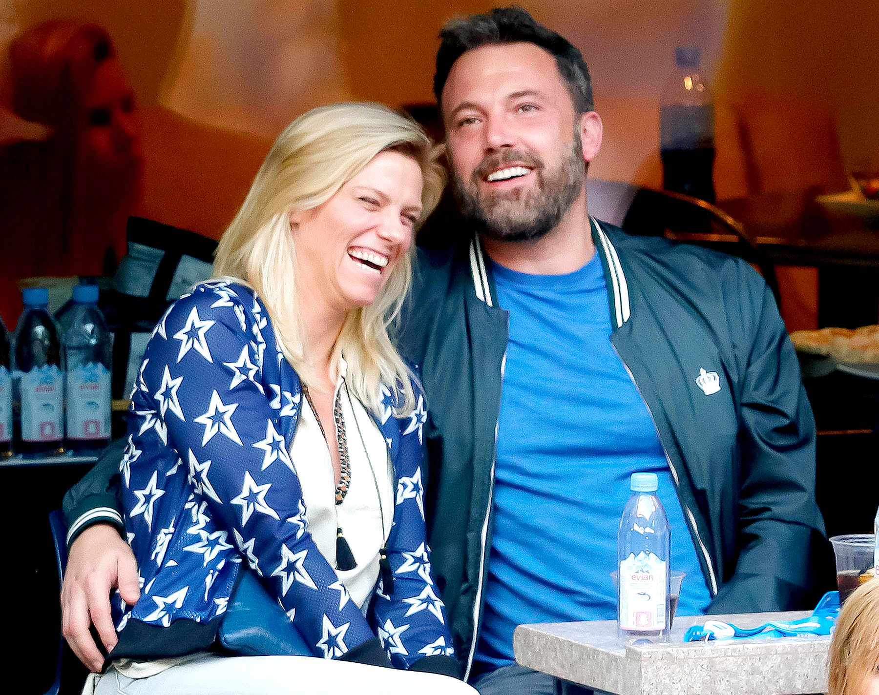 Ben Affleck and Lindsay Shookus attend the 2017 US Open Tennis Championships at Arthur Ashe Stadium on September 10, 2017 in New York City.