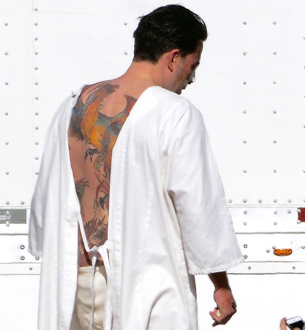 Ben Affleck's back tattoo