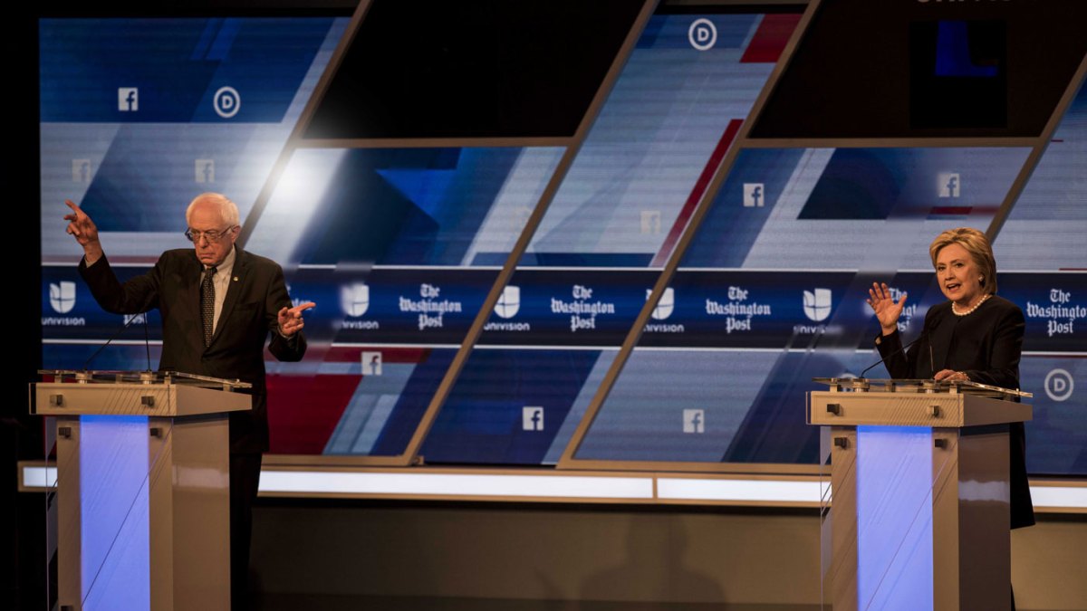 Bernie Sanders and Hillary Clinton debate