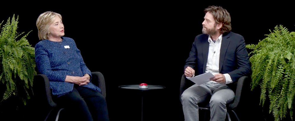 Hillary Clinton and Zach Galifianakis