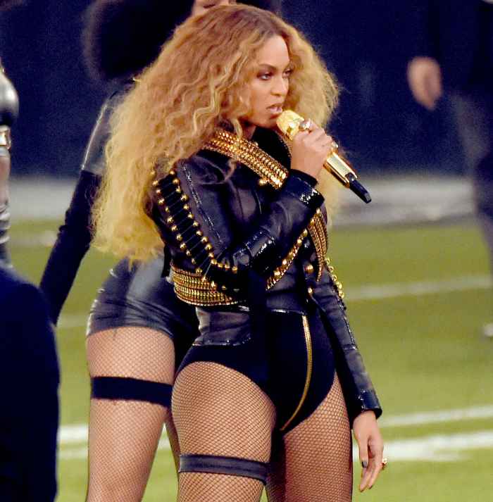 Beyonce performs onstage during the Pepsi Super Bowl 50 Halftime Show.