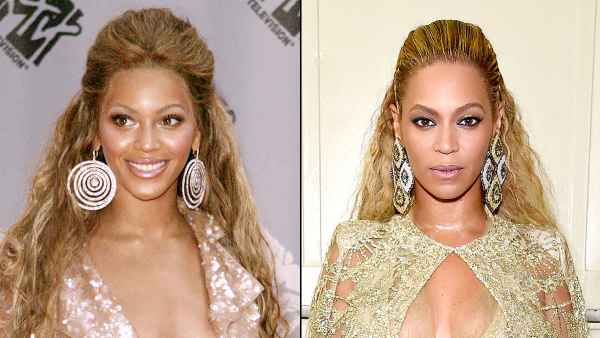 Beyonce in 2003; Beyonce in 2016