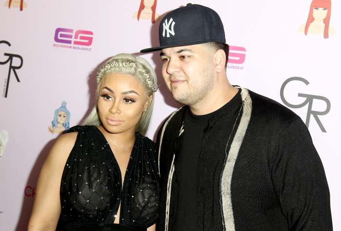 Blac Chyna and Rob Kardashian attend a birthday celebration and unveiling of her 'Chymoji' Emoji collection at Hard Rock Cafe in Hollywood on May 10, 2016.