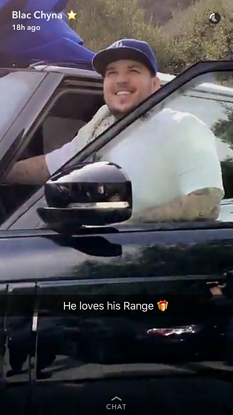 Blac Chyna Rob Kardashian Range Rover snapchat