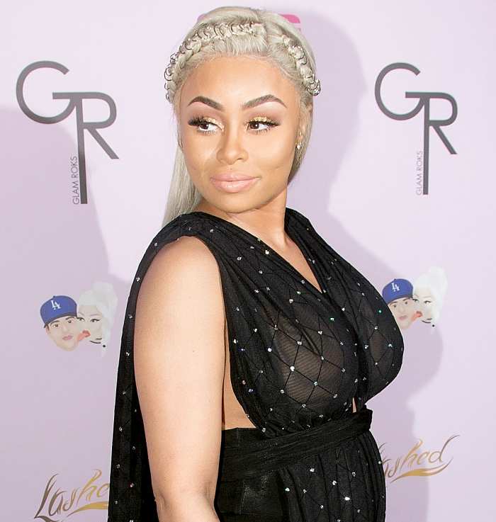 Blac Chyna arrives for her birthday celebration and unveiling of her
