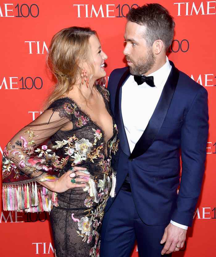 Blake Lively and Ryan Reynolds attend the 2017 Time 100 Gala at Jazz at Lincoln Center on April 25, 2017 in New York City.