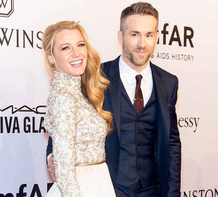Blake Lively and Ryan Reynolds attend the 2016 amfAR New York Gala.