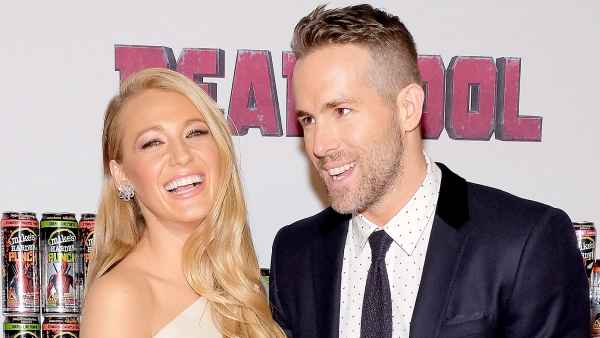 Blake Lively and Ryan Reynolds attend the "Deadpool" fan event at AMC Empire Theatre on February 8, 2016 in New York City.