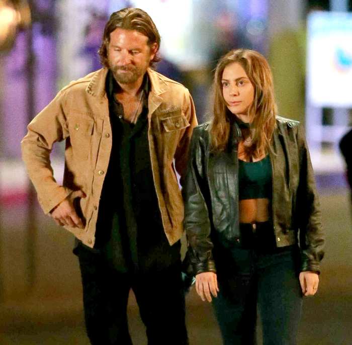Bradley Cooper is spotted on a night time shoot for his latest project with singer Lady Gaga, 'A Star is Born' on May 5, 2017.