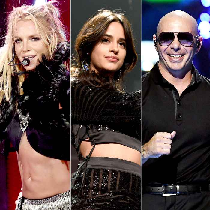 Britney Spears, Camila Cabello, and Pitbull