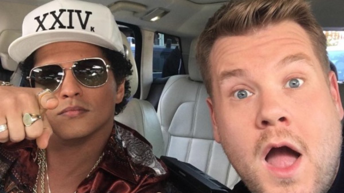 Bruno Mars and James Corden