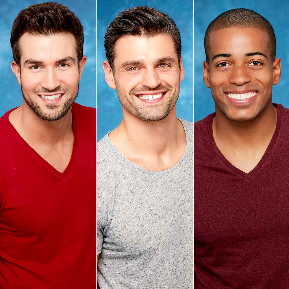 The finalists of The Bachelorette: Bryan, Peter, and Eric