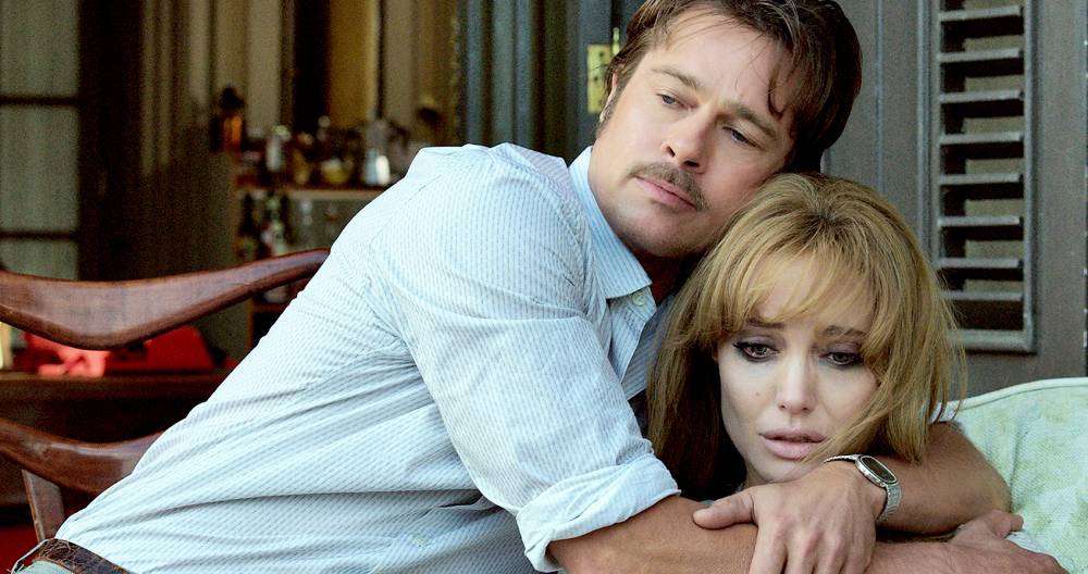 Roland (Brad Pitt) and Vanessa (Angelina Jolie Pitt) embrace in By The Sea.