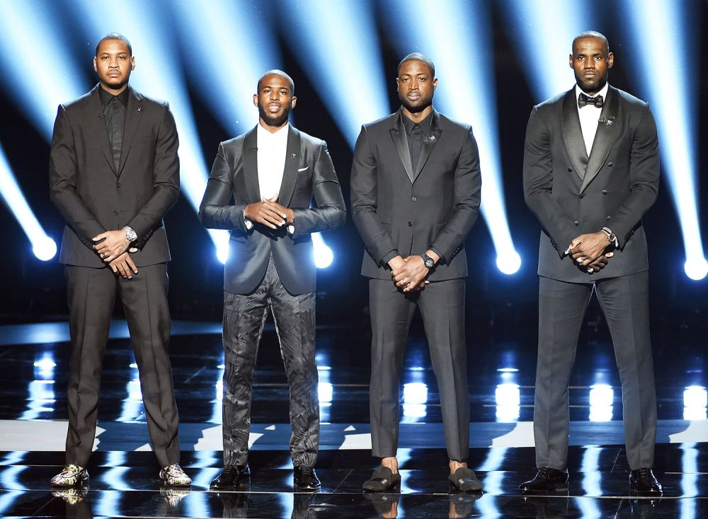 Carmelo Anthony, Chris Paul, Dwyane Wade and LeBron James