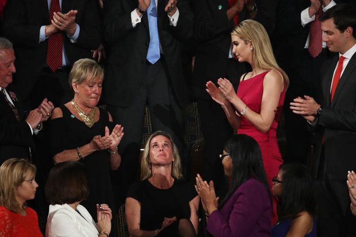 Carryn Owens received a 2-minute long standing ovation at President Donald Trump's speech to congress