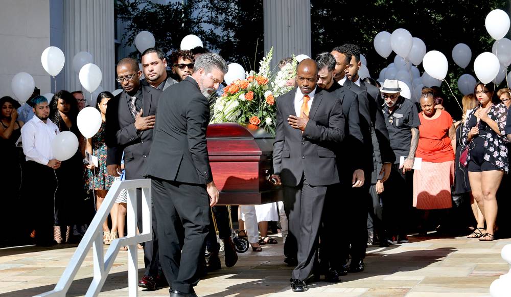 The family processes with the casket of Pulse shooting victim Brenda Lee Marquez McCool during her funeral at First United Methodist Church in Orlando, FL, on Monday, June 20, 2016.