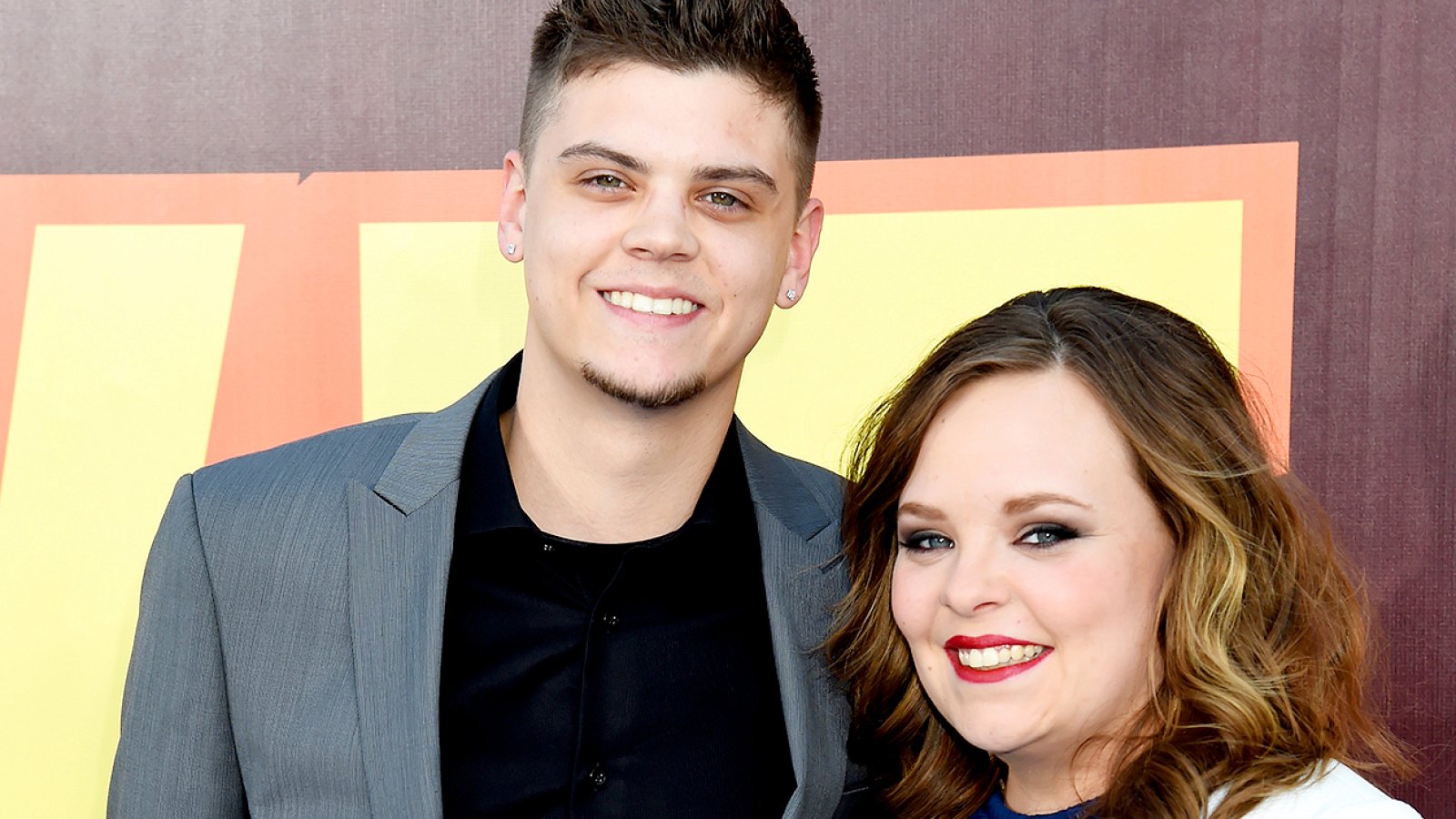 Tyler Baltierra and Catelynn Lowell attend The 2015 MTV Movie Awards at Nokia Theatre L.A. Live on April 12, 2015 in Los Angeles, California.