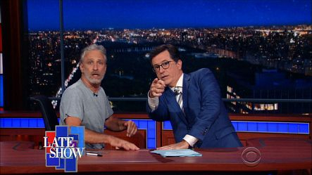 Jon Stewart and Stephen Colbert