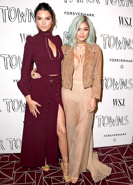 Kendall and Kylie Jenner - Paper Towns premiere