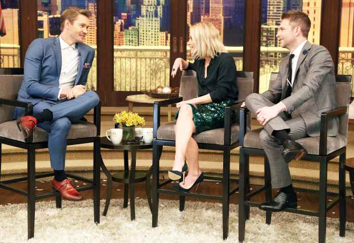 Chad Michael Murray, Kelly Ripa and guest co-host Chris Hardwick
