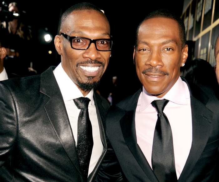Charlie Murphy and Eddie Murphy arrive at Spike TV's "Eddie Murphy: One Night Only" at the Saban Theatre on November 3, 2012 in Beverly Hills, California.