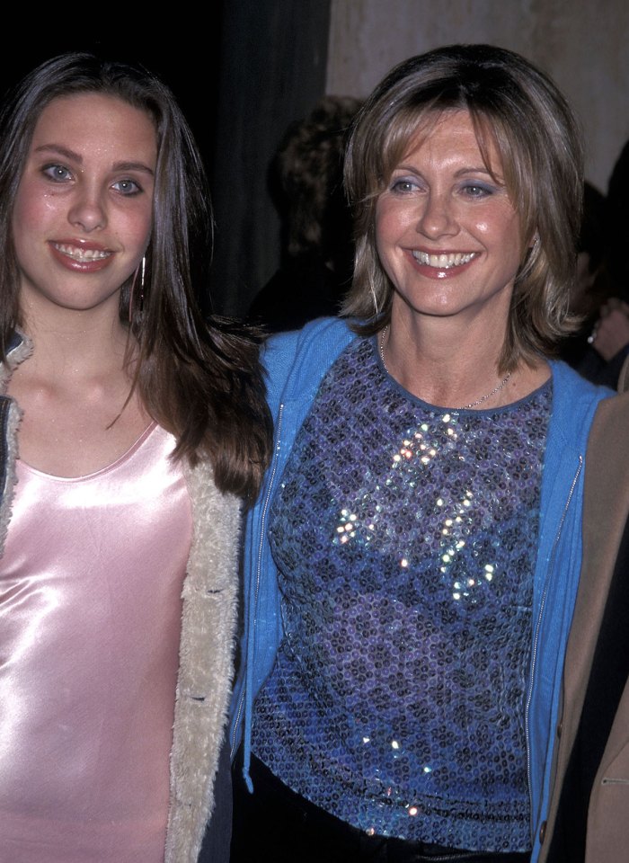 Singer Olivia Newton-John and daughter Chloe Lattanzi attend the 'Mamma Mia!' Opening Night Performance on February 26, 2001 at the Shubert Theatre in Century City, California