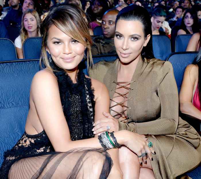 Chrissy Teigen and Kim Kardashian West