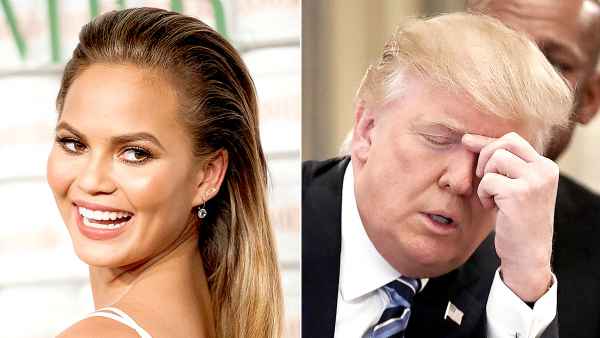 Chrissy Teigen and Donald Trump