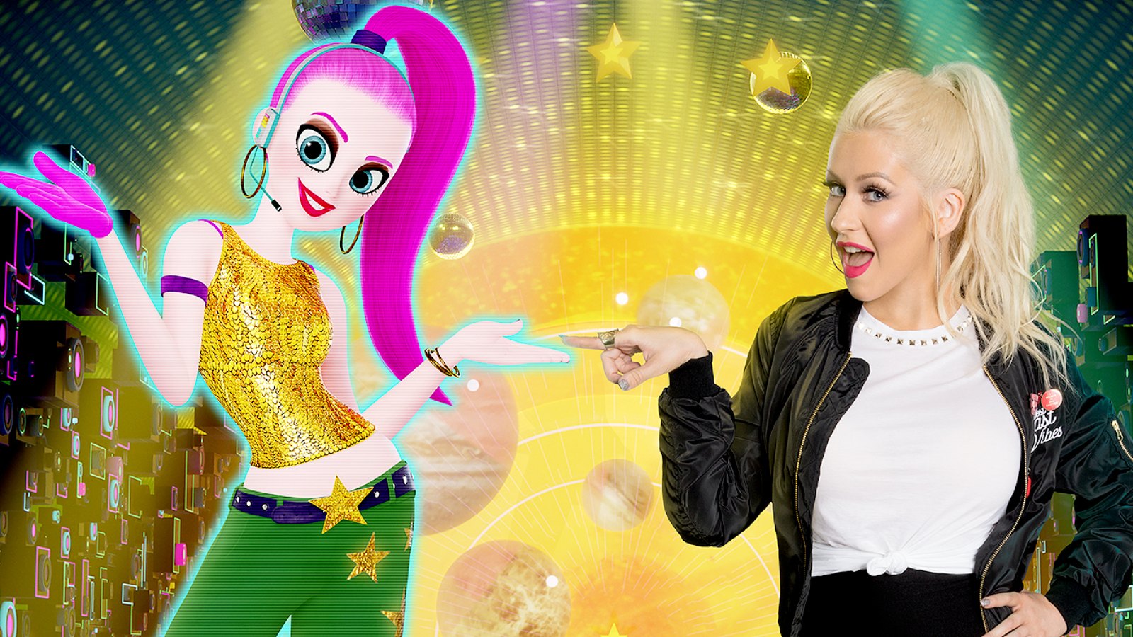 Christina Aguilera plays Akiko Glitter in the Emoji Movie