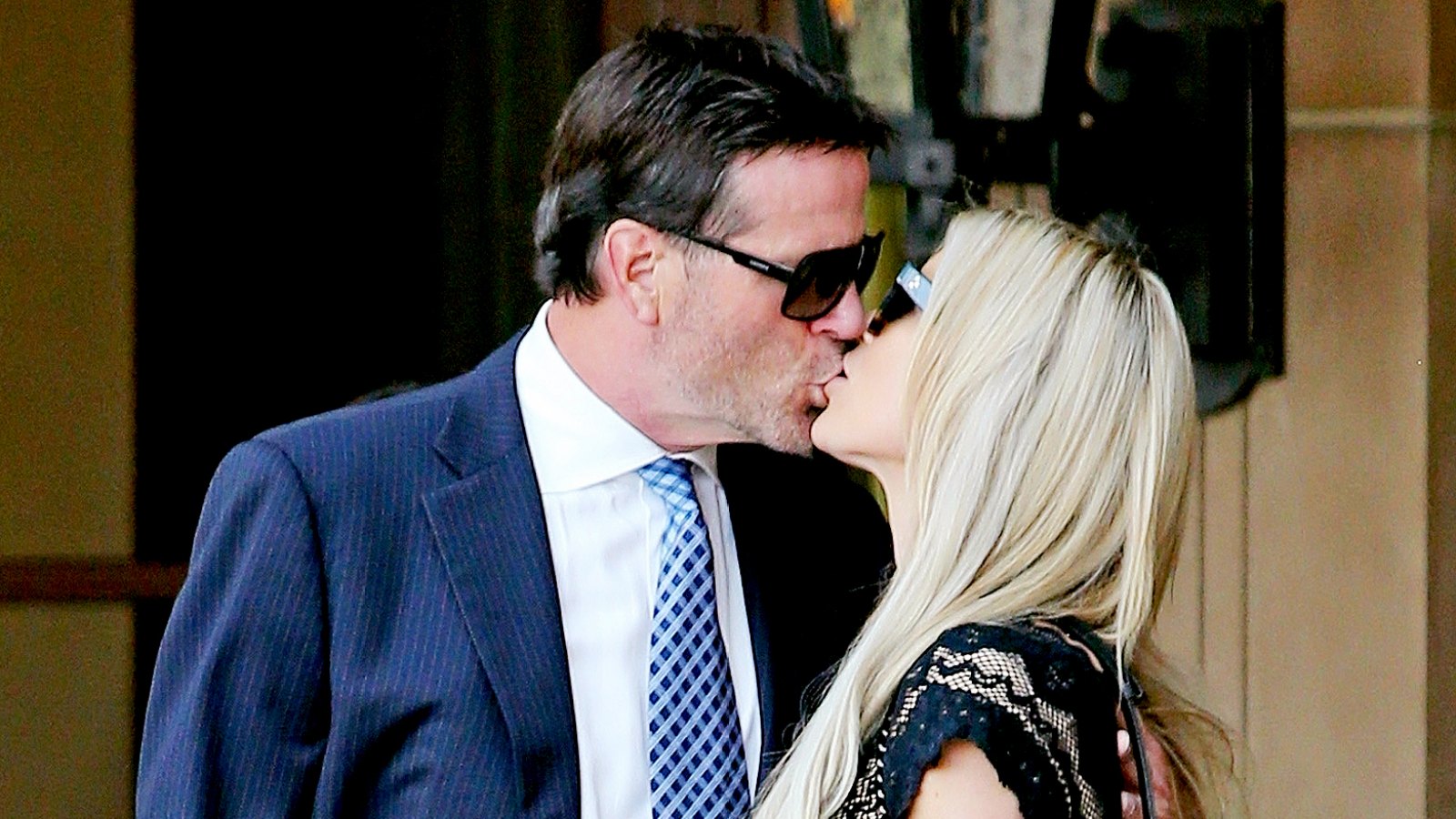 Christina El Moussa celebrates her birthday with a kiss from boyfriend Doug Spedding at the Montage hotel in the 90210.