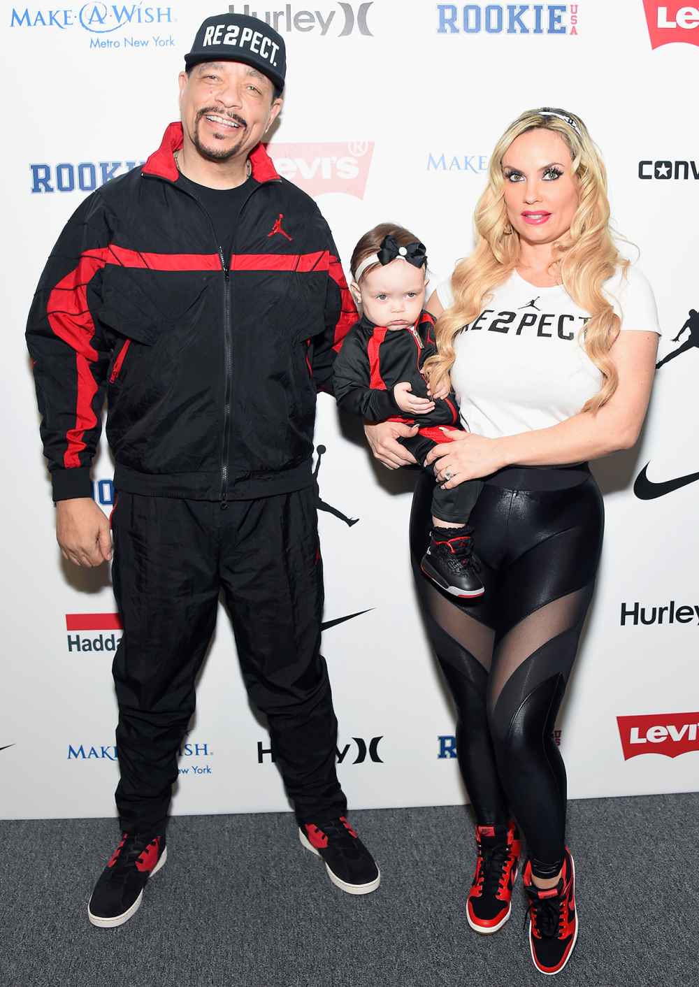 Ice-T, Chanel Nicole Marrow, and Coco Austin pose backstage at the Rookie USA fashion show during New York Fashion Week: The Shows at Gallery 3, Skylight Clarkson Sq on February 15, 2017 in New York City.