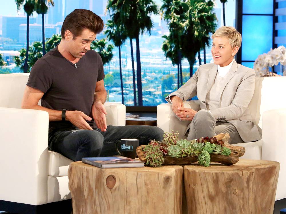 Colin Farrell and Ellen DeGeneres
