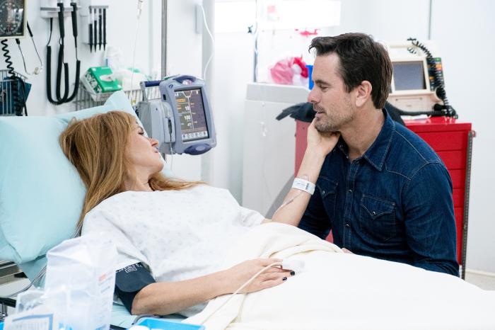 Connie Britton as Rayna Jaymes and Charles Esten as Deacon Claybourne in Nashville