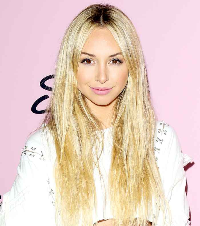 Corinne Olympios attends the "PrettyLittleThing" campaign launch on April 11, 2017 in Los Angeles, California.