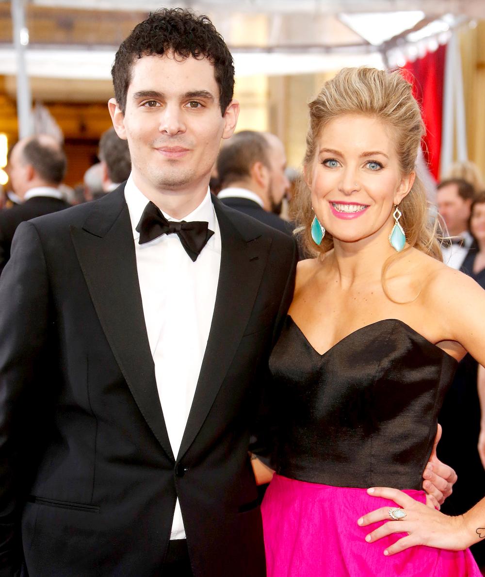 Damien Chazelle and Jasmine McGlade attend the 87th Annual Academy Awards at Hollywood & Highland Center on Feb. 22, 2015, in Hollywood.